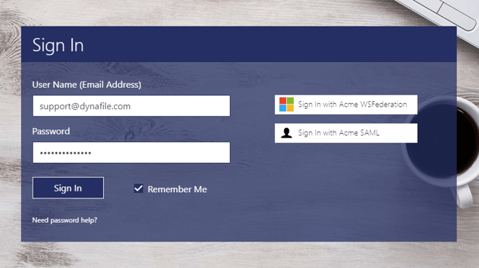 DynaFile Login